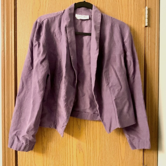 Casual Corner Jackets & Blazers - VINTAGE CASUAL CORNER SHORT DRESS SUIT JACKET BLAZER PURPLE SIZE 10 MADE IN USA